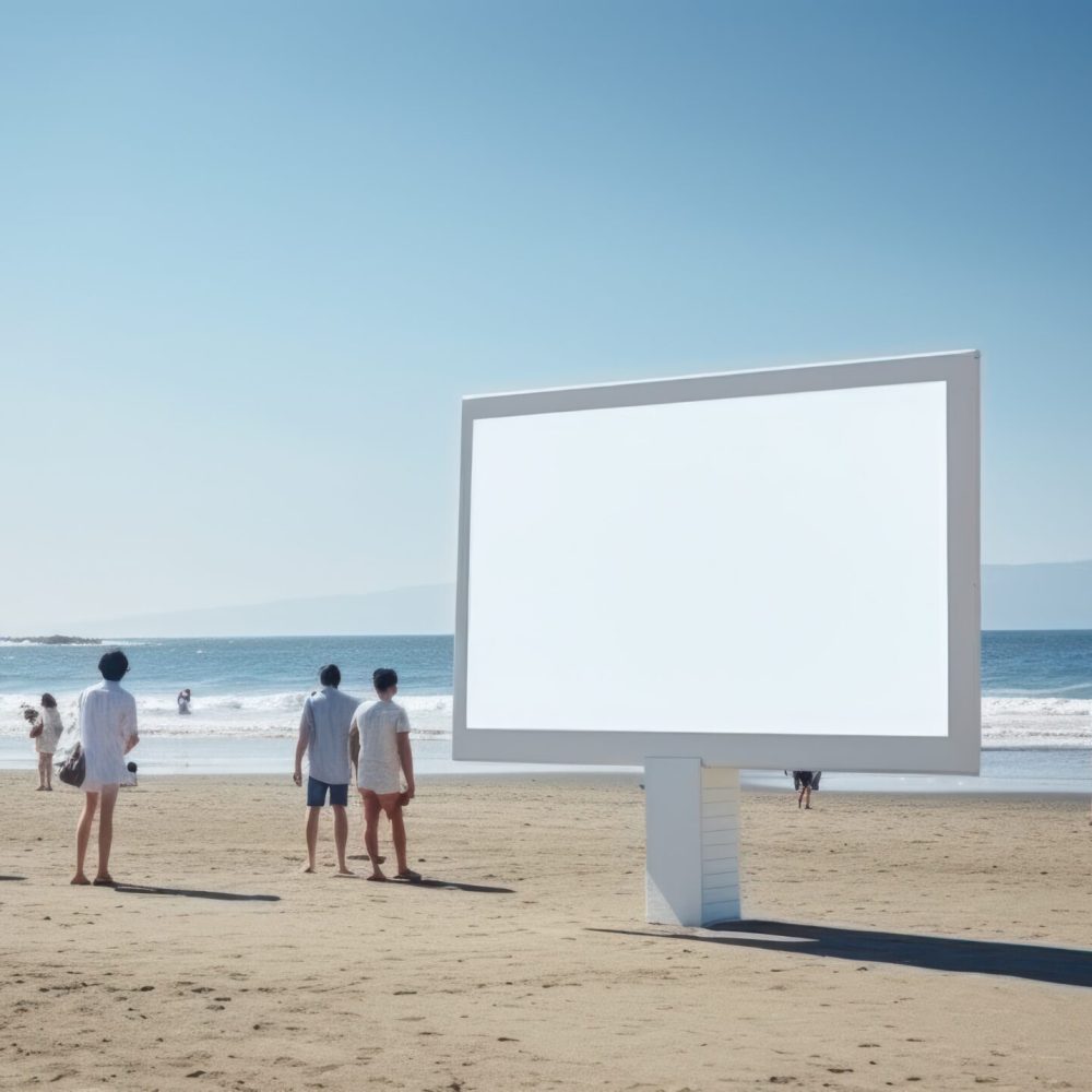 Empty billboard mockup